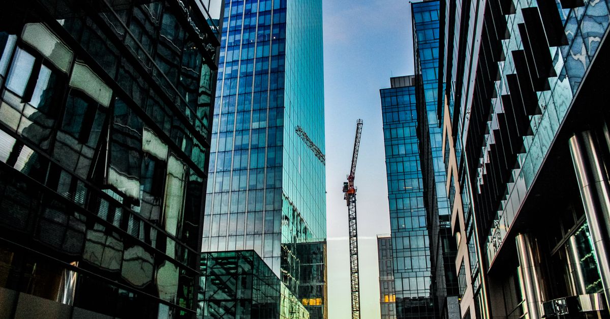 Vue panoramique de Bruxelles avec le centre d'affaires et les bâtiments européens